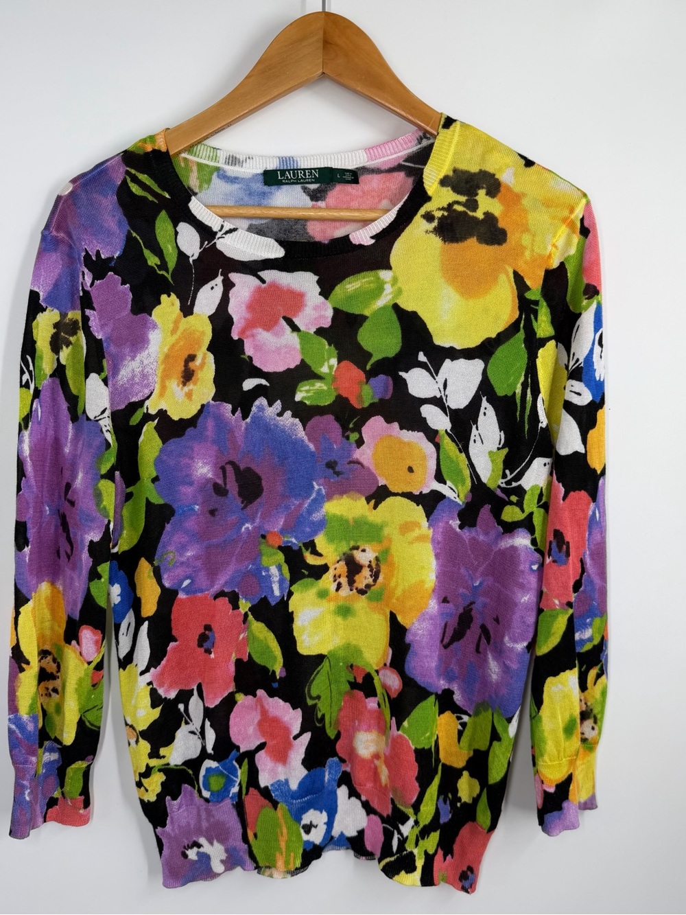 Ralph Lauren Floral Colorful Top Sweater - Picture 9 of 13